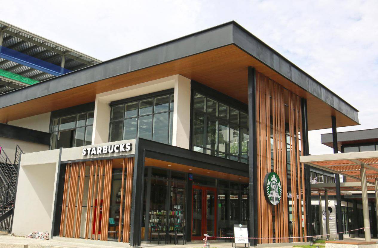 Starbucks, wood-plastic decorative wallboard